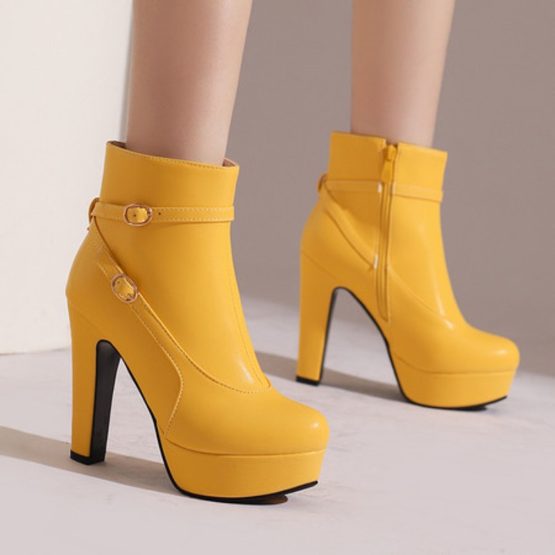 Ethnic And Fashion - Bottines à plateforme pour femmes, chaussures