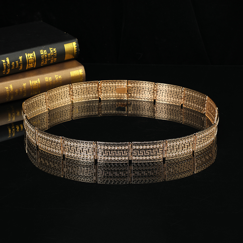 Ethnic Fashion Jewellery - Ceinture de mariée plaquée or cristal