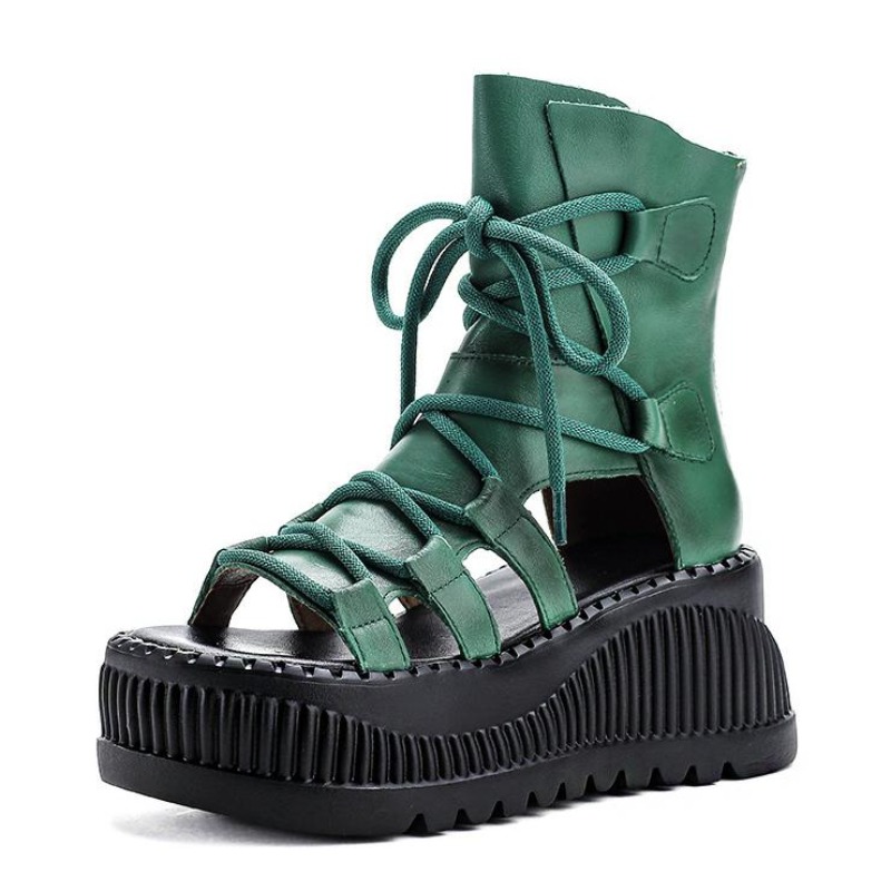 Ethnic And Fashion - Bottines ethniques en cuir véritable de