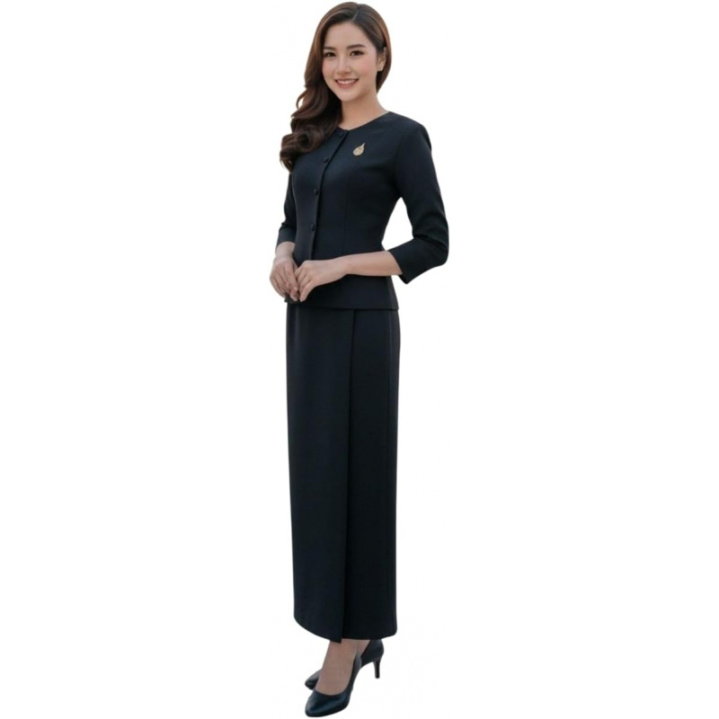Thai Silk Blouse - Chemise traditionnelle thaïlandaise Ruean Ton à