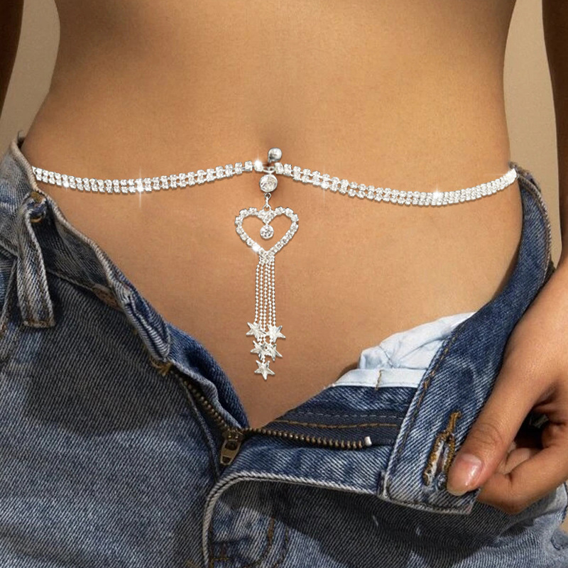 Ethnic Fashion Jewellery - GLAMing Boho coeur balancent strass Piercing