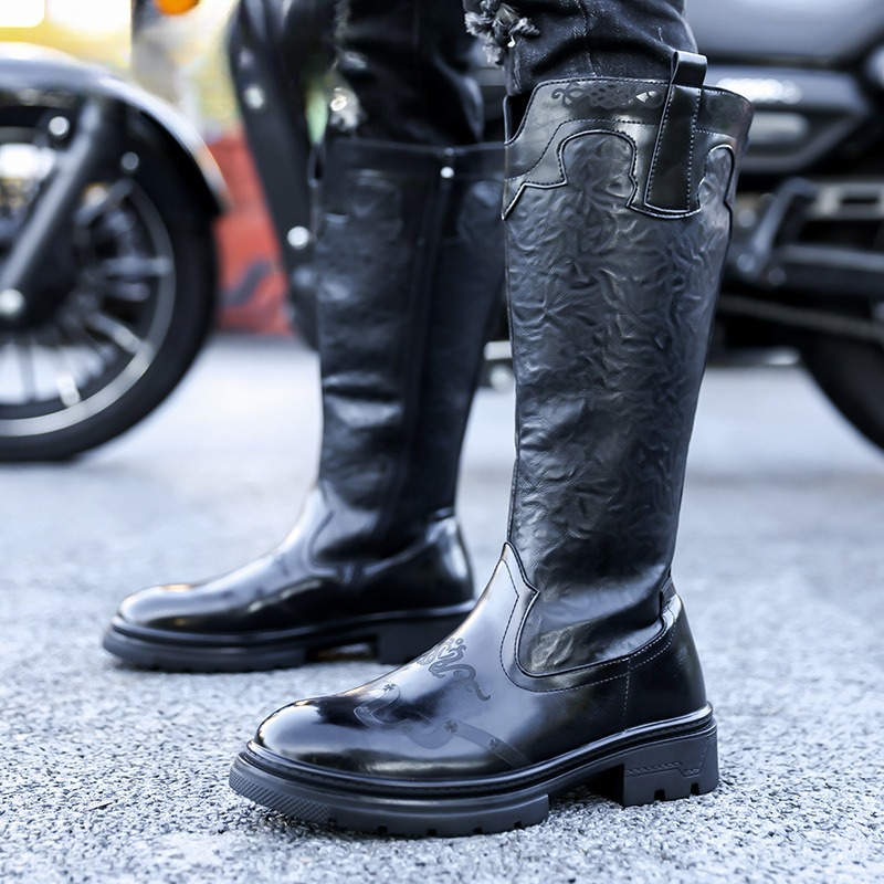 Ethnic And Fashion - Bottes mi-mollet pour hommes bottes à