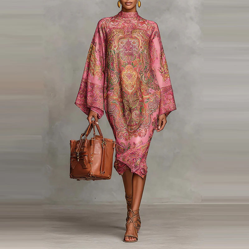Ethnic Fashion Runway - Robe de vacances ample et décontractée