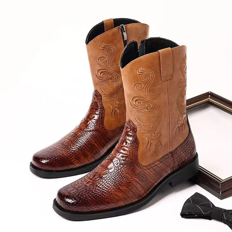 Ethnic And Fashion - Bottes de Cowboy occidentales décontractées en
