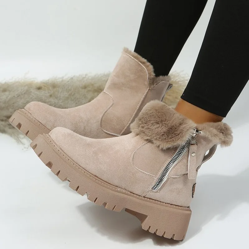 Ethnic Fabric - Bottes d'hiver pour femmes, chaudes, doublées