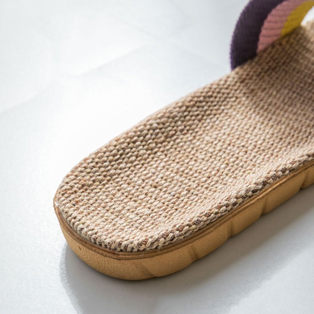 Ethnic And Fashion - Chaussons croisés en lin style ethnique,