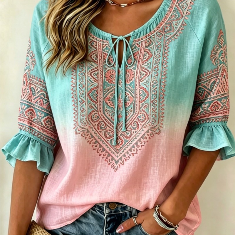 Ethnic Fashion Wear - Chemisier décontracté pour femme à imprimé