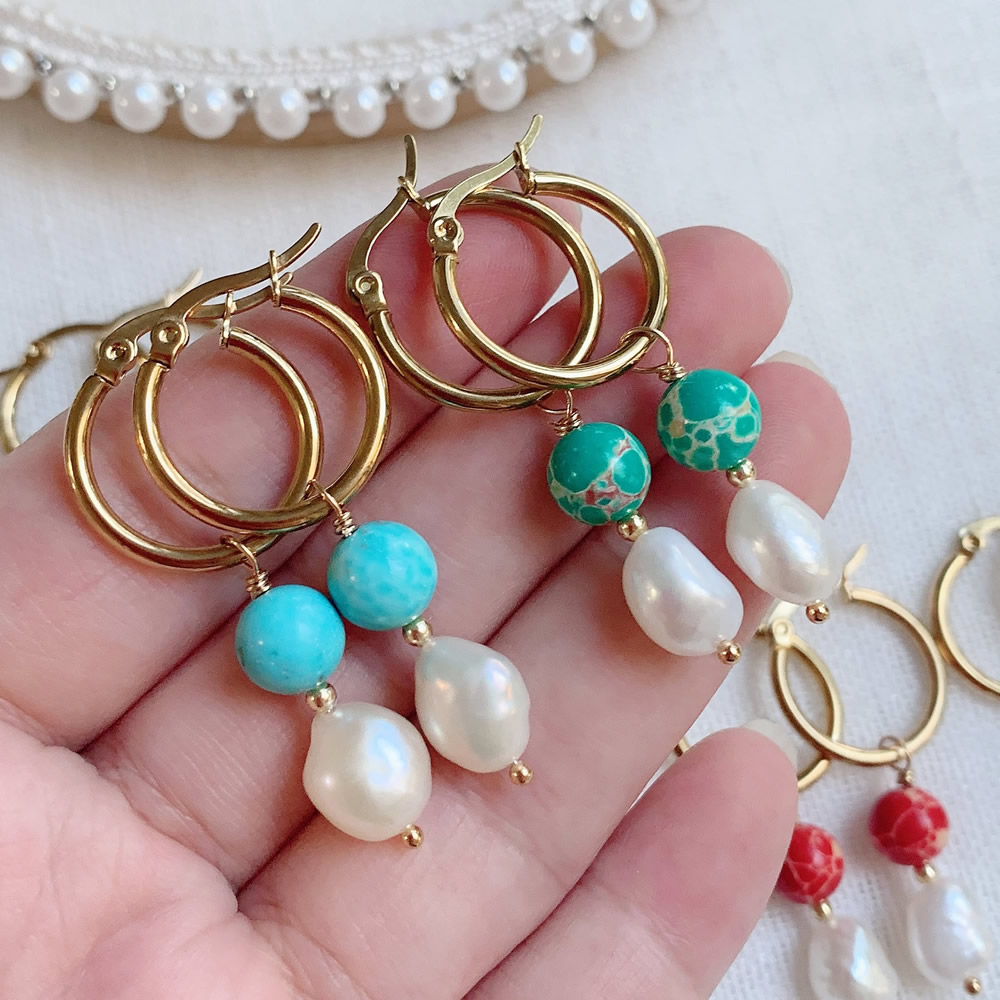 Boucles d'oreilles en perles b - Aura Ethnic Fashion avis et prix