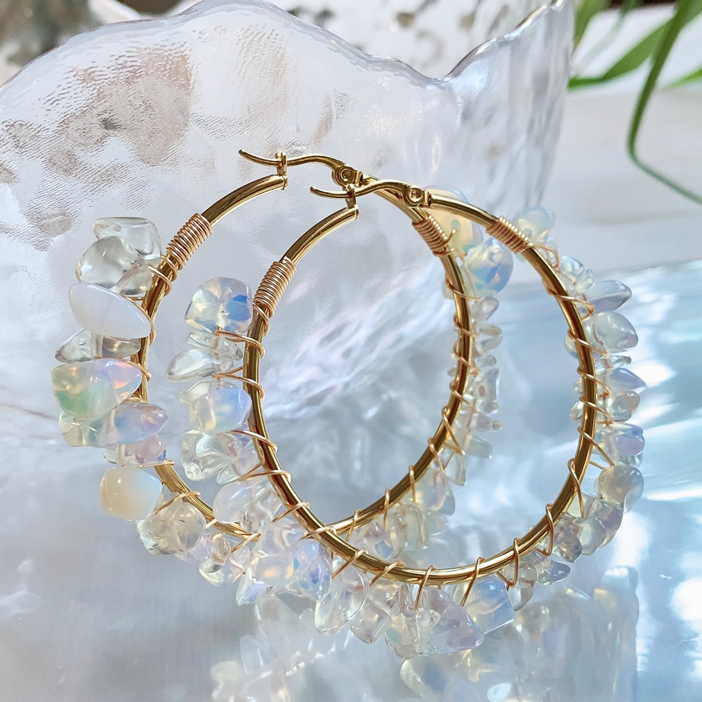 Boucle d'oreille cerceau en cr - Aura Ethnic Fashion avis et prix