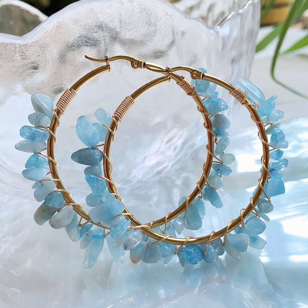 Boucle d'oreille cerceau en cr - Aura Ethnic Fashion avis et prix