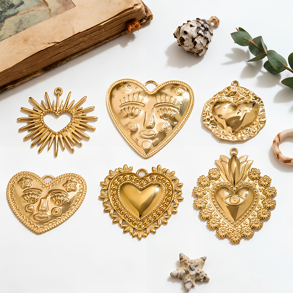 Breloques en forme de cœur en  - Ethnic Fashion Jewellery avis et prix