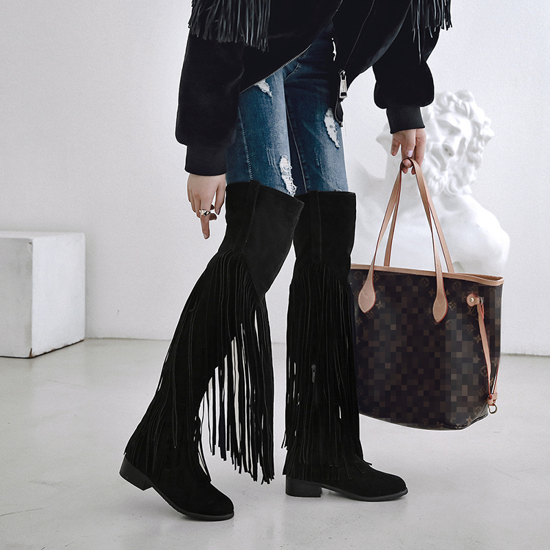 Bottes longues plates pour fem - Ethnic And Fashion avis et prix