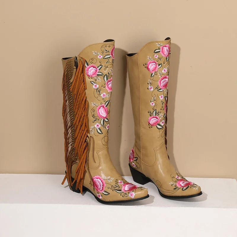 Mode broderie fleur Western ge - Ethnic And Fashion avis et prix