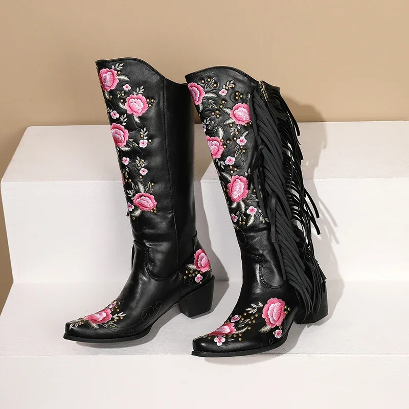 Mode broderie fleur Western ge - Ethnic And Fashion avis et prix