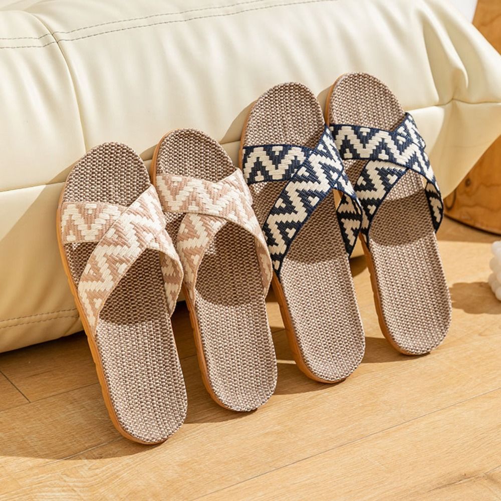 Chaussons croisés en lin style - Ethnic And Fashion avis et prix