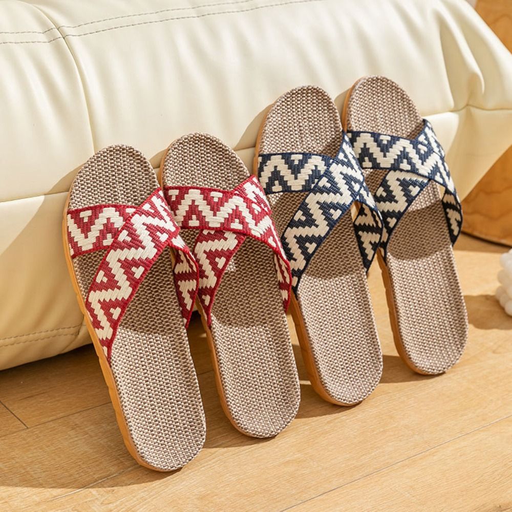 Chaussons croisés en lin style - Ethnic And Fashion avis et prix